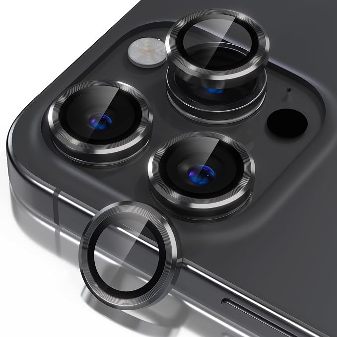 Misea Compatible for iPhone 16 Pro/iPhone 16 Pro Max Camera Lens Protector by Misea