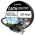 CAT6 Ethernet Cable 10FT 23AWG High Speed 500MHz 10Gbps Transmission Speed by Lteirwe