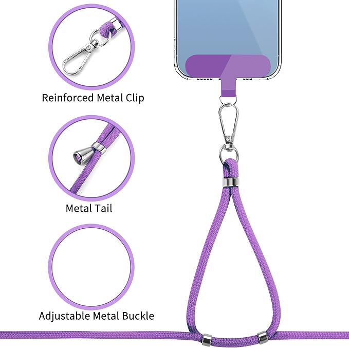 CACOE Phone Lanyard 2 Pcs-1 Pcs Adjustable Neck Strap, Universal Crossbody - Image 4