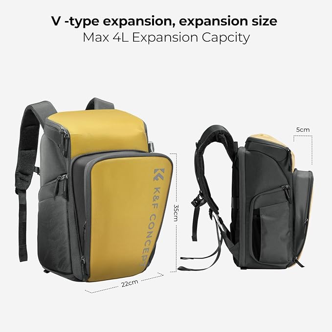 K&F CONCEPT Professional Camera bag Backpack 25L Large Capacity Camera Case - Image 6