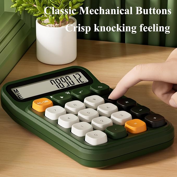 M&G Mechanical Switch Calculator, 12 Digits, Large LCD Display and Big Buttons - Image 4
