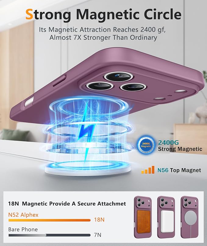 FNTCASE for iPhone 17 Pro Case: Integrated Silicone Phone Cases - Image 3