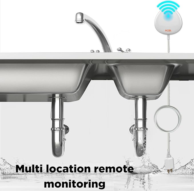MOBI Smart WiFi Water Leak Detector, App Alerts, Flood Sensor Alarm - Image 4