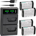 Kastar 4-Pack Battery and LTD2 USB Charger Replacement by Kastar