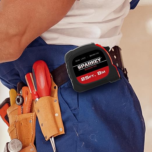 Sparkey 25ft/8M Retractable Tape Measure - Image 6