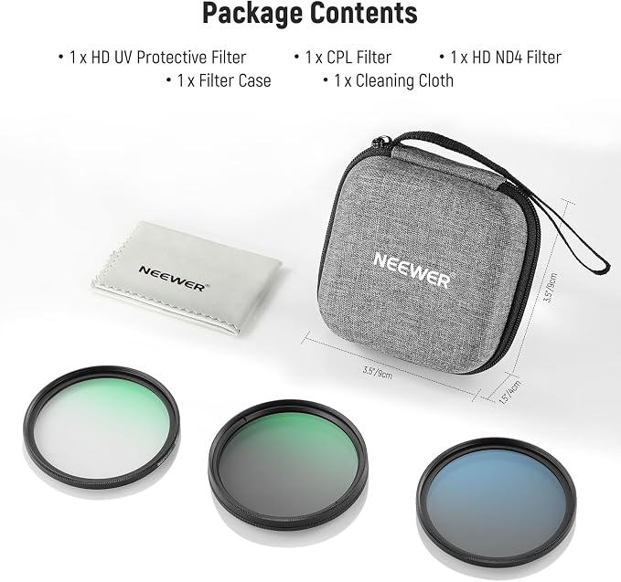Neewer 55mm UV/CPL/ND Lens Filter Kit - Image 8