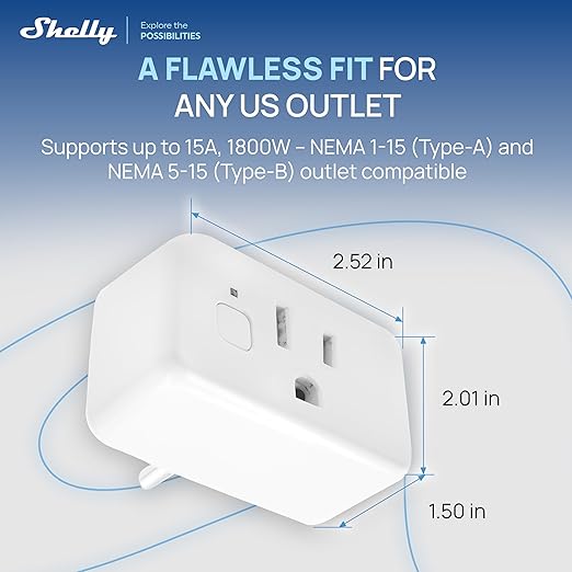 Shelly Smart Plug UL, Matter Outlet - Image 6
