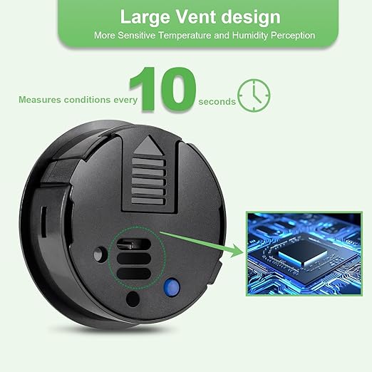 4-Pack Mini Hygrometer Thermometer Indoor Outdoor Round Humidity Meter - Image 3