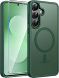 FNTCASE for Samsung Galaxy S25 FE Case: Magnetic Translucent Matte Military by FNTCASE