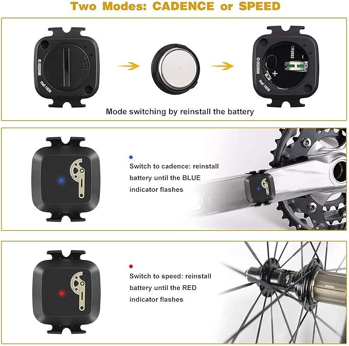 COOSPO Cadence & Speed Sensor for Cycling, Wireless Bluetooth & ANT+ Bike RPM - Image 5
