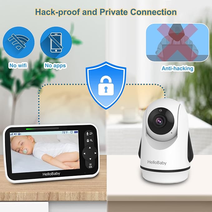 HelloBaby 5 Inch Video Baby Monitor - Image 4