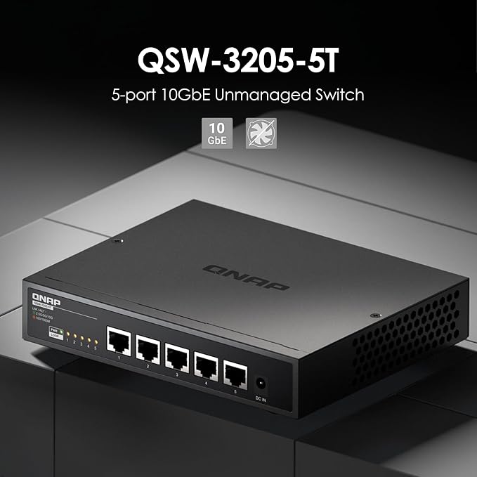 QNAP 5-Port 10GBASE-T Unmanaged Switch - Image 2