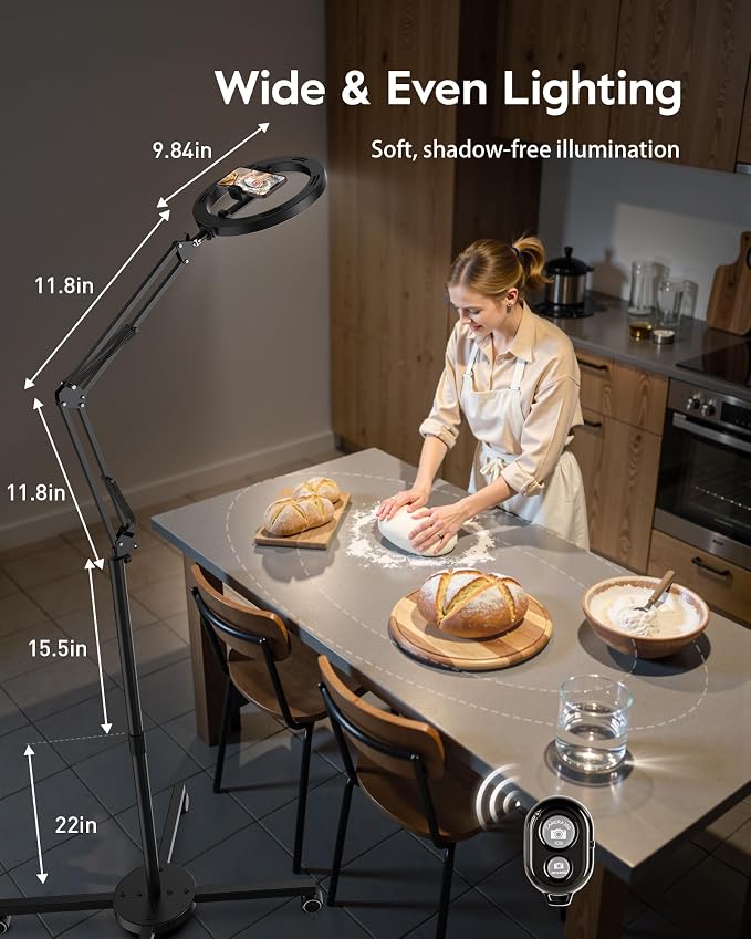 Ring Light Tripod for iPhone Overhead Camera Mount, LUXSURE Ring Light - Image 6