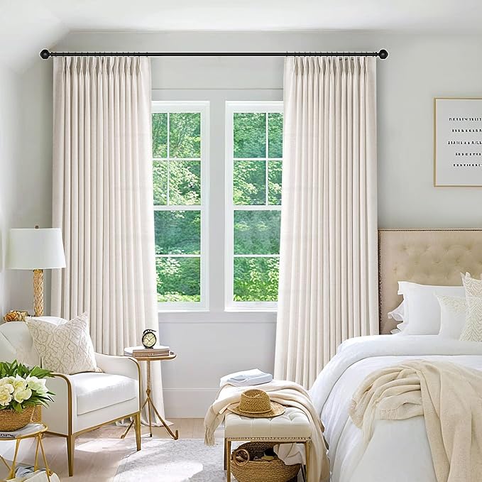 Memory Trained Pinch Pleated Curtains 96 Inches Long, Viral Linen Pinch Pleat - Image 9