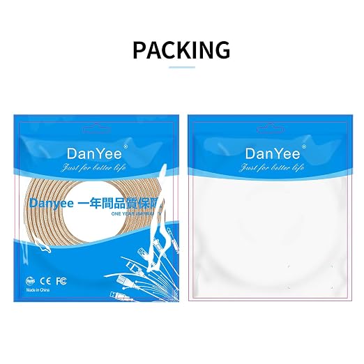 DanYee Cat 8 Ethernet Cable, Nylon Braided 16ft CAT8 High Speed Professional - Image 6