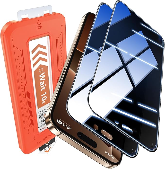 EGV Compatible for iPhone 16 Pro Privacy Screen Protector, Privacy Screen by WelcometoEGV