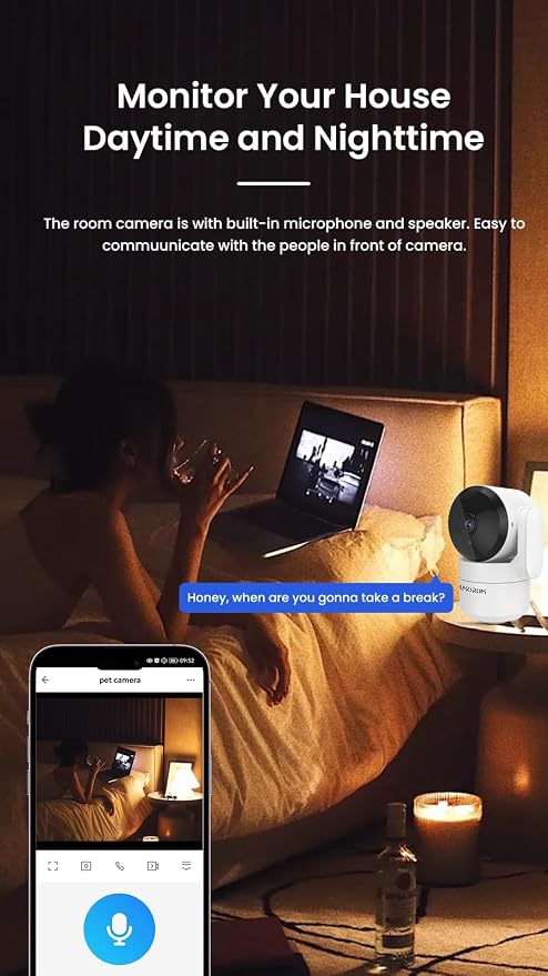 2 Pack Indoor Wired Security Cameras, 360° WiFi Camera - Image 4