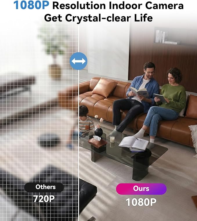 1080P HD Wireless WiFi Indoor Camera Smoke Detector - Image 3
