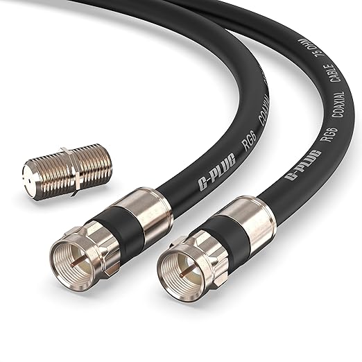 G-PLUG 150FT RG6 Coaxial Cable Connectors Set- High-Speed Internet, Broadband by G-PLUG