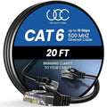 Cat 6 Ethernet Cable 20 ft, 10Gbps High Speed Ethernet Cable, Internet Cable by UltraClarityCables