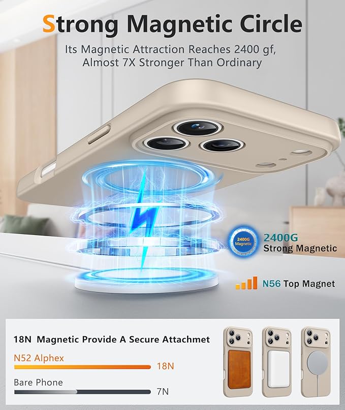 FNTCASE for iPhone 17 Pro Case: Integrated Silicone Phone Cases - Image 3