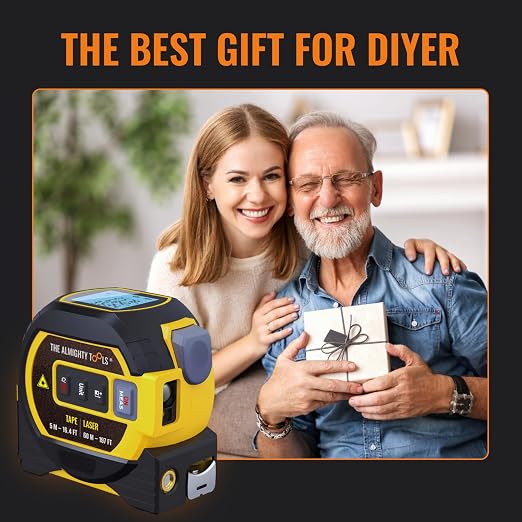 The Almighty Ruler Laser Tape Measure | Laser Distance Measurer, Heavy-Duty Tool - Image 6