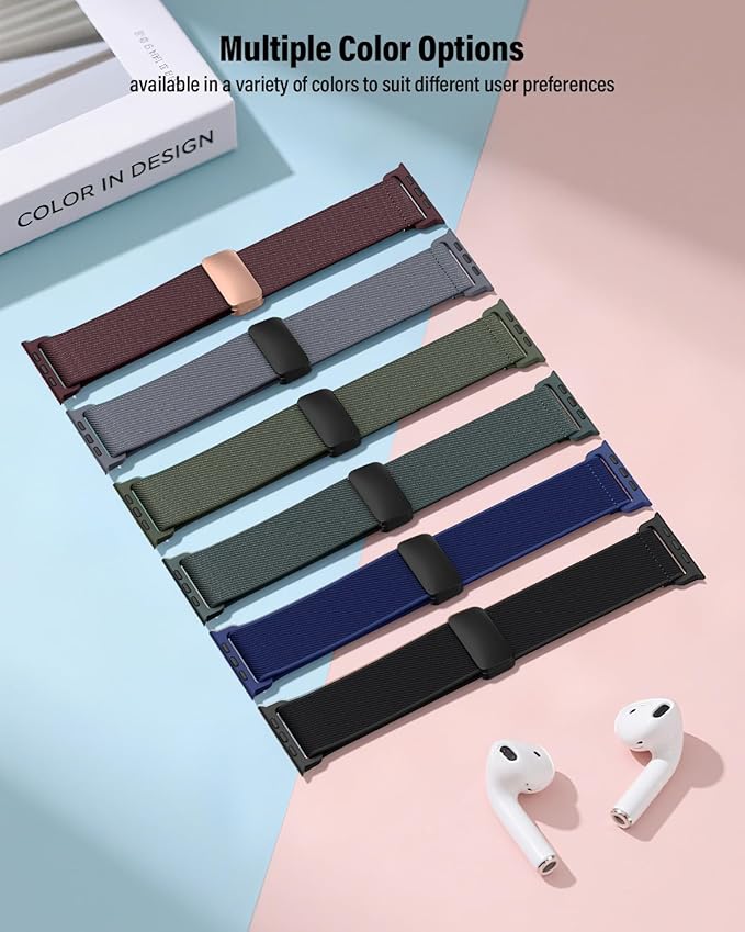 Stretchy Band Compatible with Apple Watch Bands 44mm 45mm 46mm 49mm 42mm 41mm - Image 8
