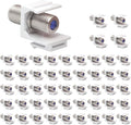 VCE 3GHz Coax Keystone Jack Insert Coaxial Cable Connector, F-Type RG6 Cable by VCE