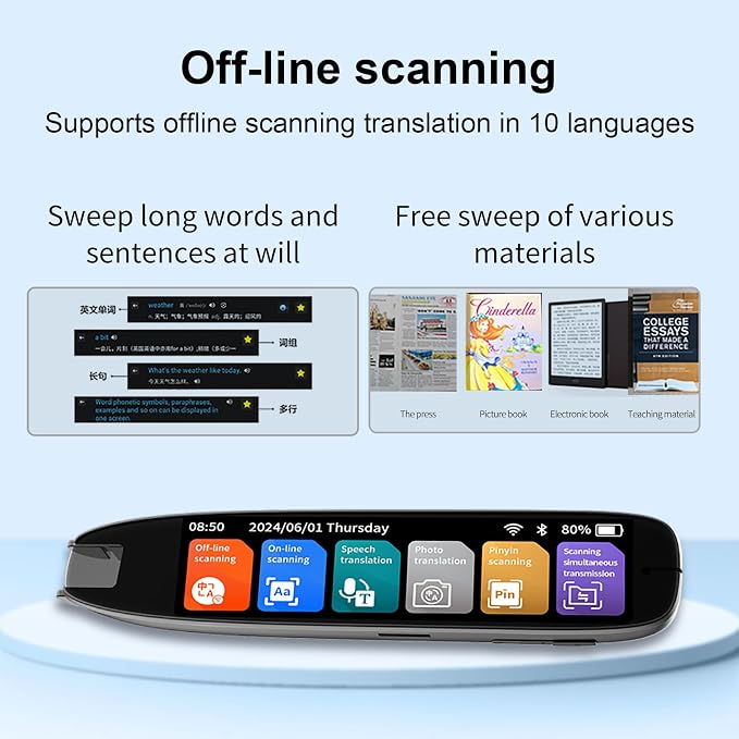 Translation Pen, 142 Language Translator Device Translator Pen, Text Extract Pen - Image 4