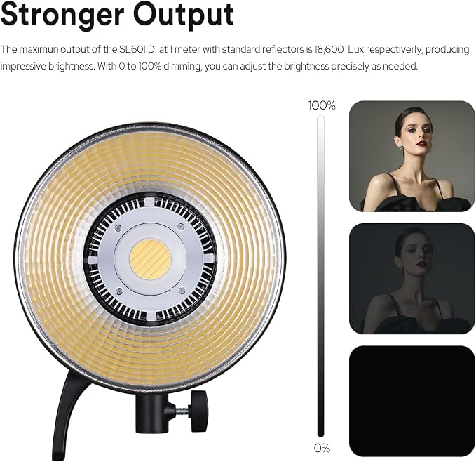 Godox SL60IID 70W LED Video Light, 18600Lux@1M 5600K LED Continuous Light - Image 2