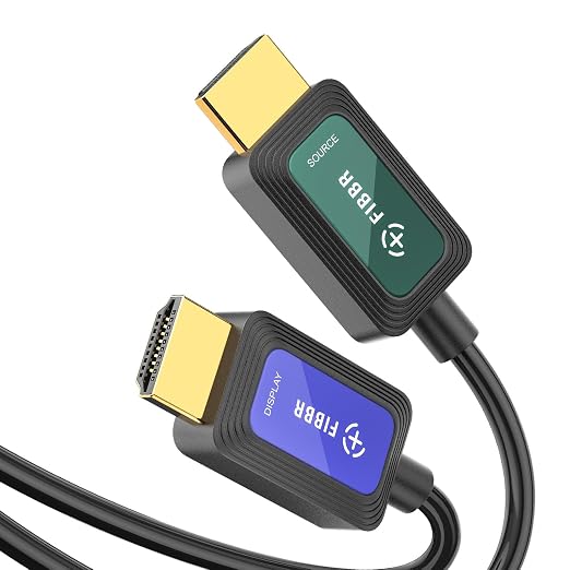 Fiber Optic HDMI Cable 30 ft 2.1 8K 48Gbps High Speed Supports 8K@60Hz 4K@120Hz by FibbrOfficial