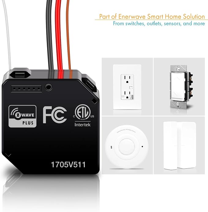 Z-Wave Plus Relay, Hidden Smart Switch Wireless Remote Control to Lights and - Image 6