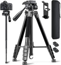 CAMBOFOTO 73" Camera Tripod and Monopod, Professional Aluminum Tripod Stand by CAMBOFOTO