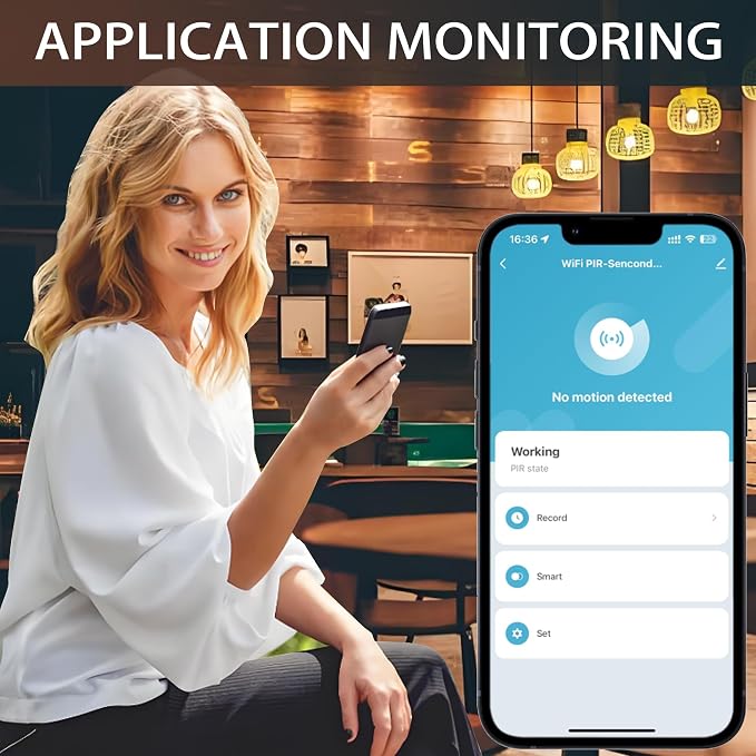 Smart Motion Sensor, WiFi PIR Motion Sensor - Image 2