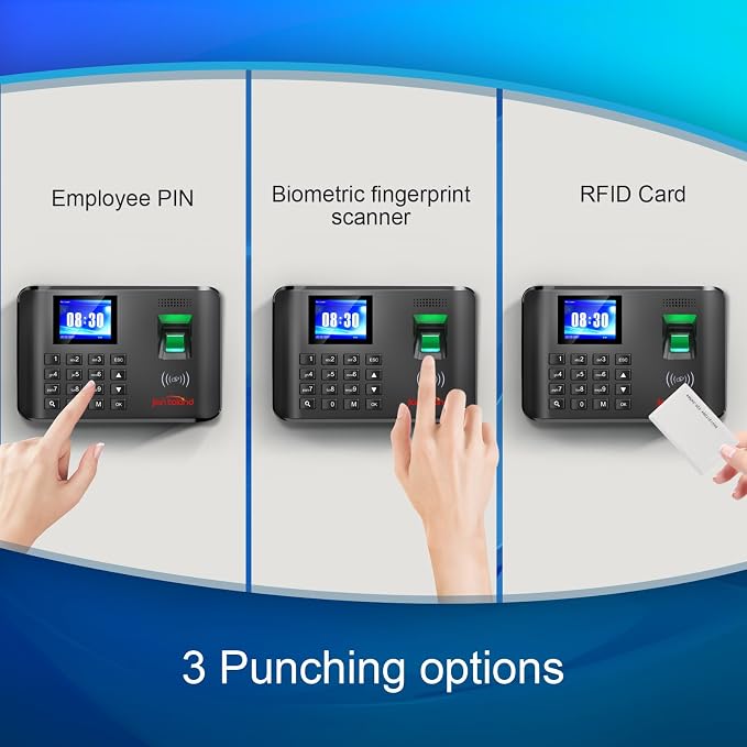 A5 Time Clock-Time Clocks for Employees Small Business-Fingerprint, RFID and - Image 3