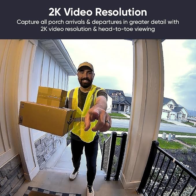 Doorbell Camera v2 + Wedge Kit, 2K Smart Video Doorbell - Image 3