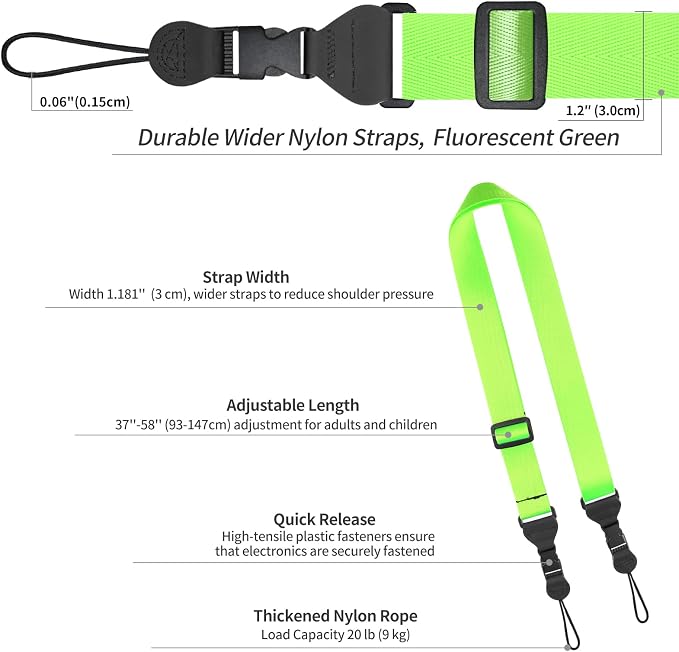 FIEIL 5 Pack Nylon iPad Strap, Adjustable Camera Neck Strap, Comfortable - Image 6