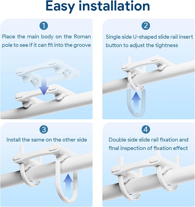 Smart Motorized Curtain Opener and Closer Roman Rod Mounting Accessories - Image 6