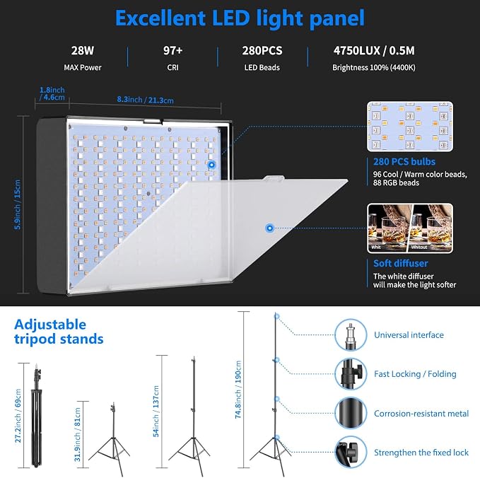 NEEWER 2 Pack RGB Video Light - Image 2