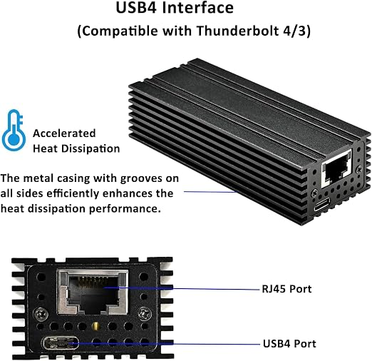 USB 4.0 Type-C 10G Ethernet Adapter, - Image 4