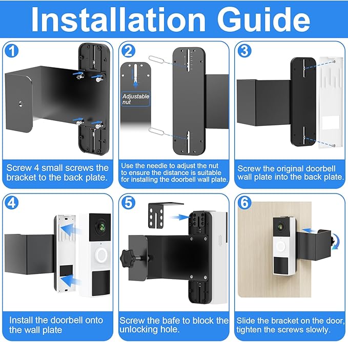 Anti-Theft Doorbell Mount No Drill Compatible - Image 6