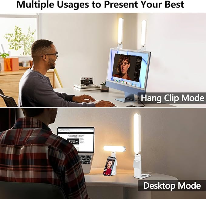 yAyusi Dual-lamp Video Conference Lighting, LED Streaming Light - Image 3
