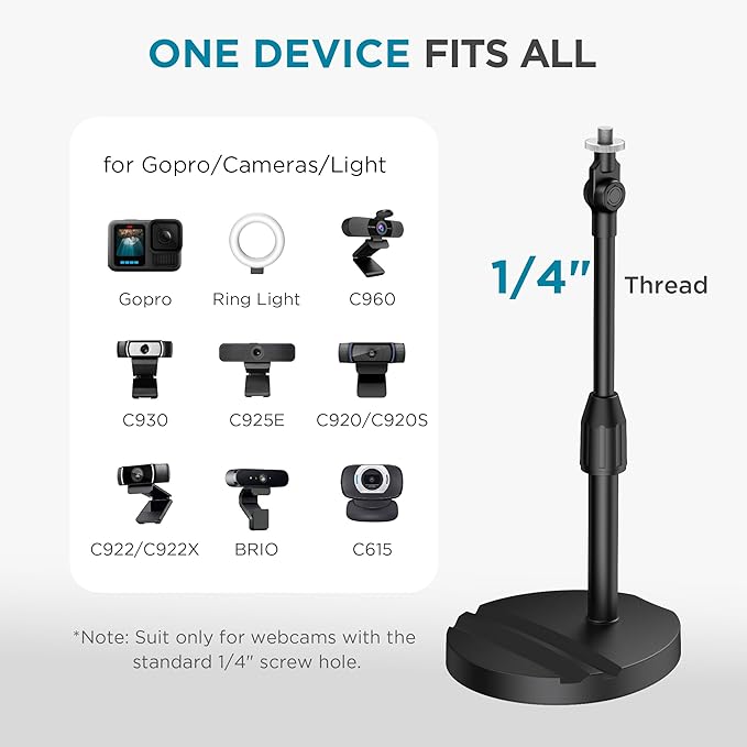 InnoGear Webcam Mount for Desk, Table Telescopic Webcam Stand - Image 6