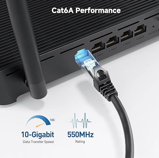 Cable Matters 10Gbps Snagless Shielded Cat 6A Ethernet Cable - 7ft - Image 3