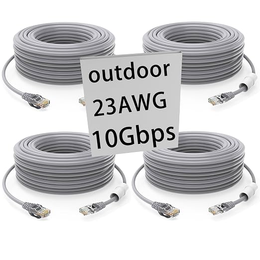 cat 6 ethernet Cable 50 ft Heavy Duty Internet Cable CAT5e/CAT6 poe Cable cat6 by GWFIBER