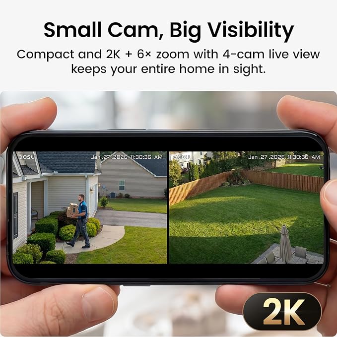 aosu Security Cameras Wireless Outdoor Home System, True 2K HD, Color Night - Image 6