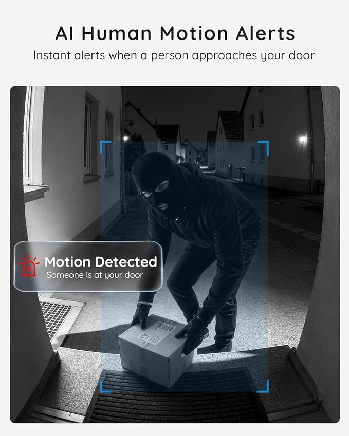 BOIFUN 5MP Video Doorbell Camera Wireless – Sharper Than 2K, No Subscription - Image 4