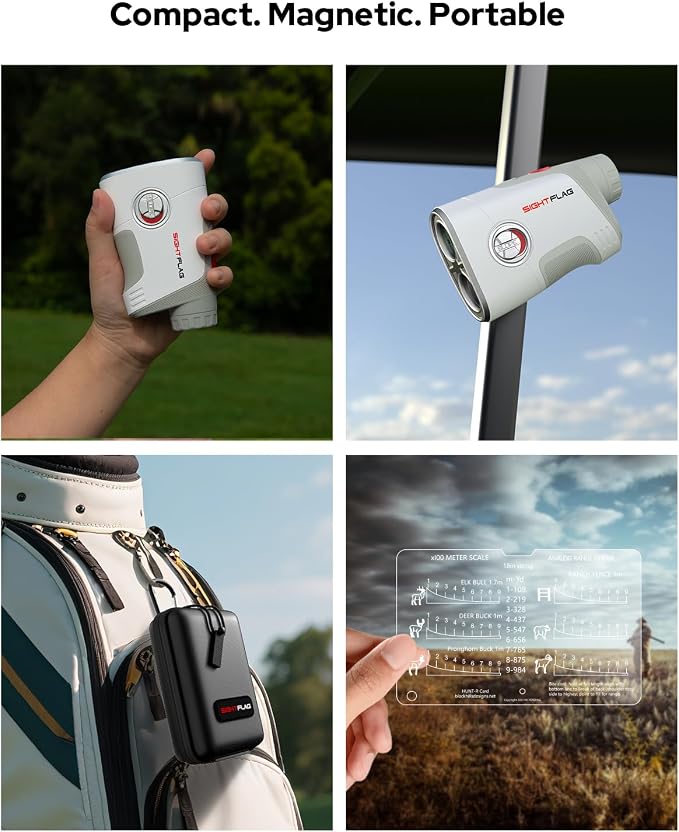 GF2 Golf Rangefinder with Slope, 1300 Yards Laser Range Finder, 7.5X - Image 7