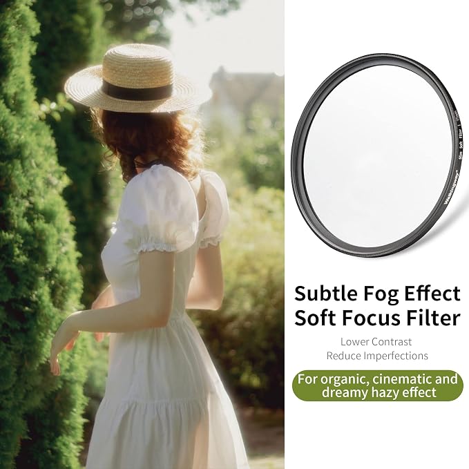 Walking Way 37MM White Pro Mist Diffusion Lens Filter, Dreamy Fog & Soft Glow - Image 2