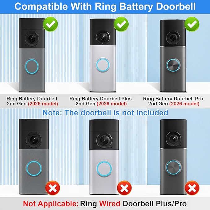 Anti-Theft Doorbell Mount Compatible - Image 2
